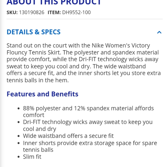 NEW Nike Tennis Skort - Picture 3 of 3